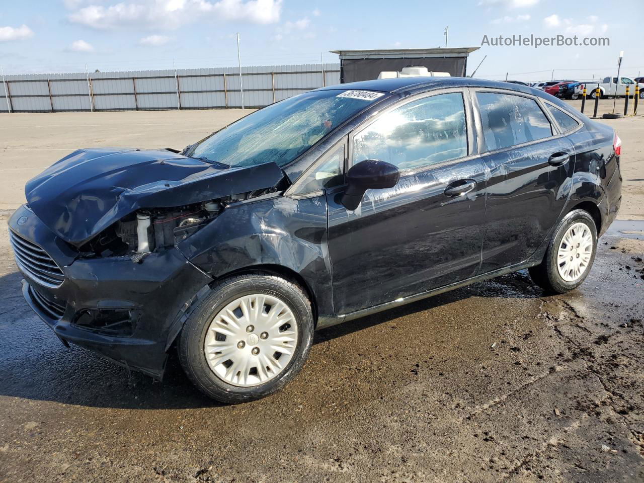 2017 Ford Fiesta S Black vin: 3FADP4AJ6HM146607