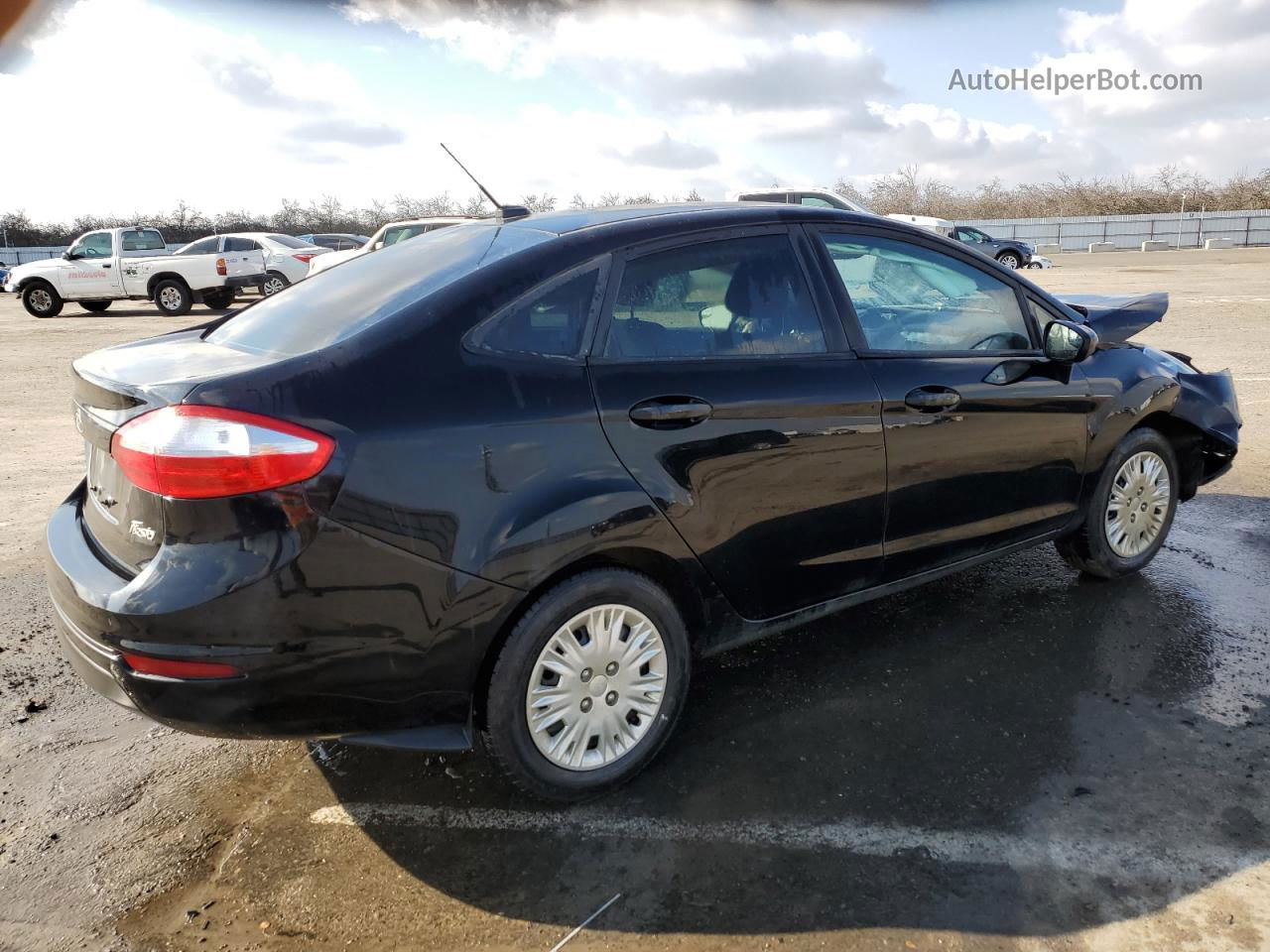 2017 Ford Fiesta S Black vin: 3FADP4AJ6HM146607