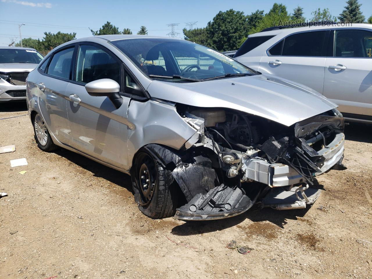 2016 Ford Fiesta S Silver vin: 3FADP4AJ7GM149675