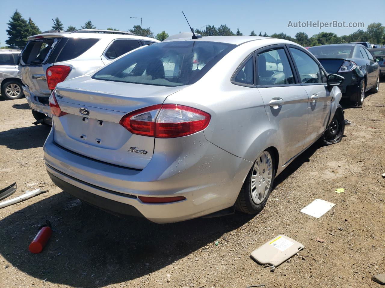 2016 Ford Fiesta S Silver vin: 3FADP4AJ7GM149675