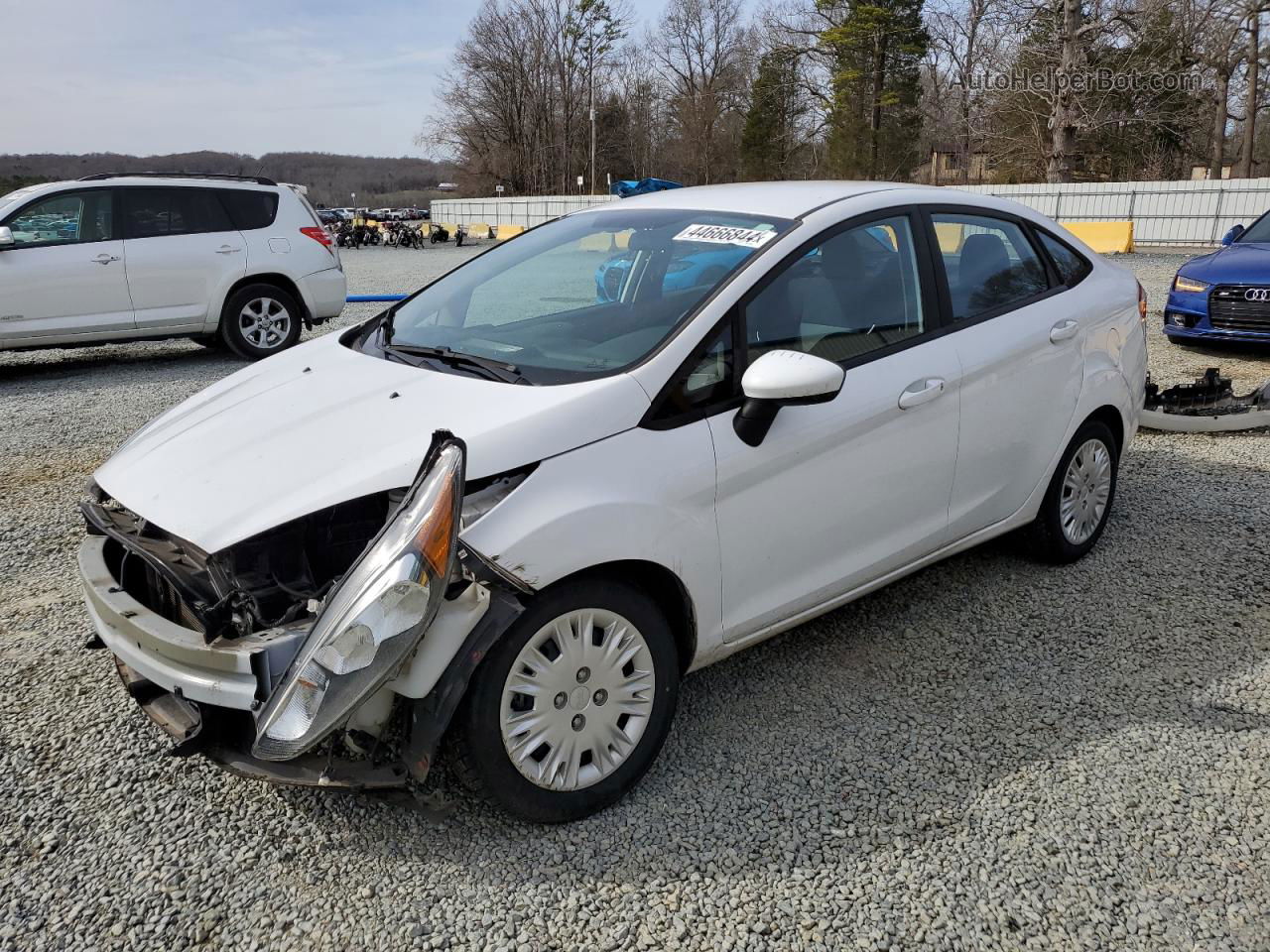 2019 Ford Fiesta S White vin: 3FADP4AJ7KM120525