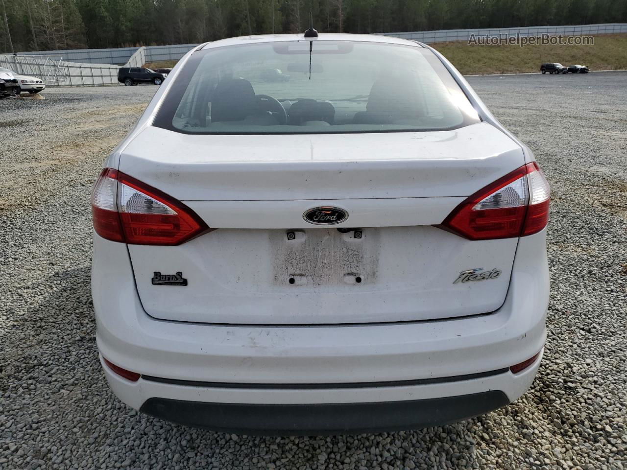 2019 Ford Fiesta S White vin: 3FADP4AJ7KM120525