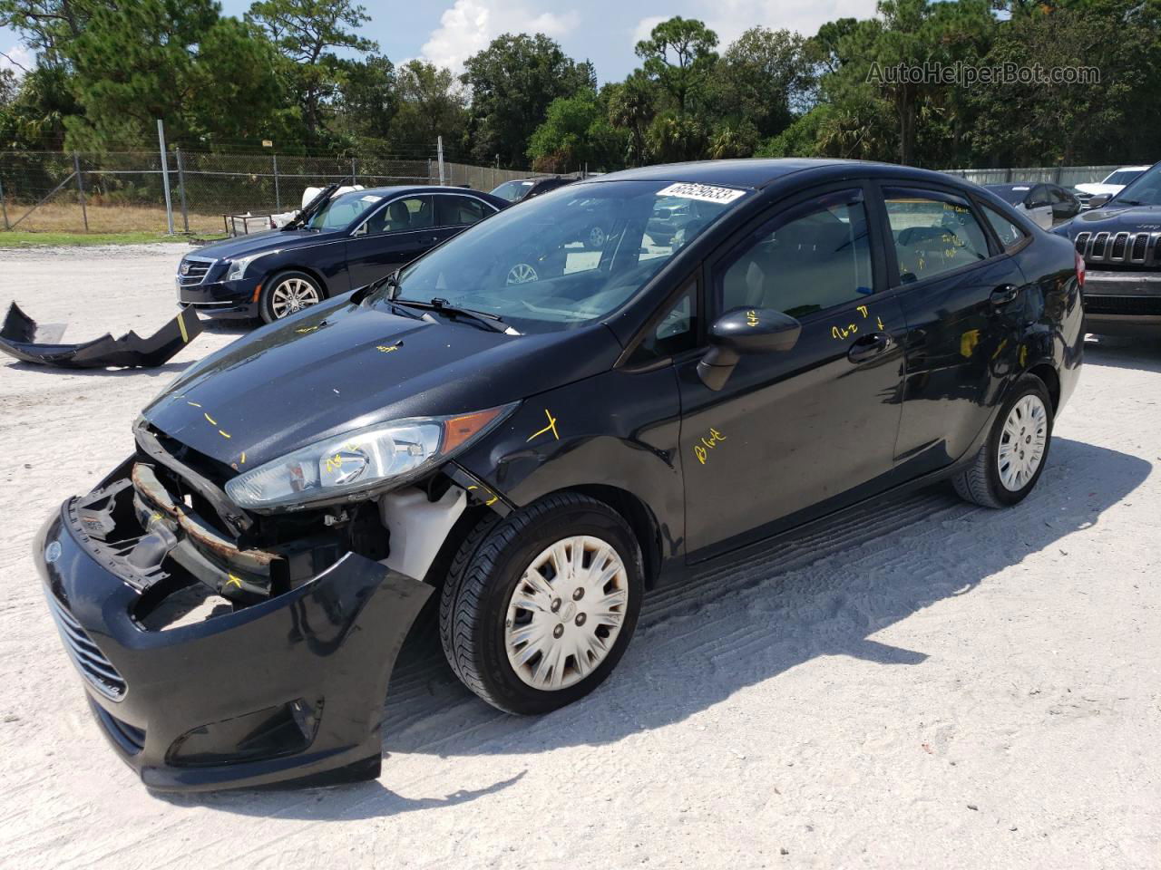 2015 Ford Fiesta S Black vin: 3FADP4AJ8FM117414