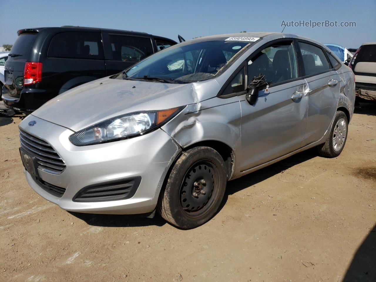 2017 Ford Fiesta S Silver vin: 3FADP4AJ8HM101023