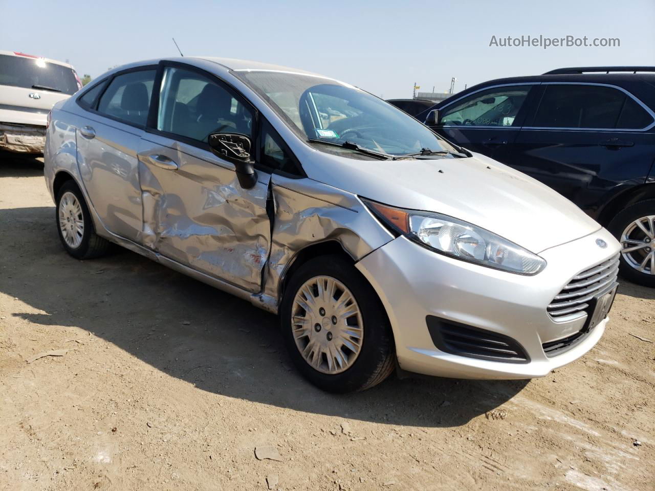 2017 Ford Fiesta S Silver vin: 3FADP4AJ8HM101023