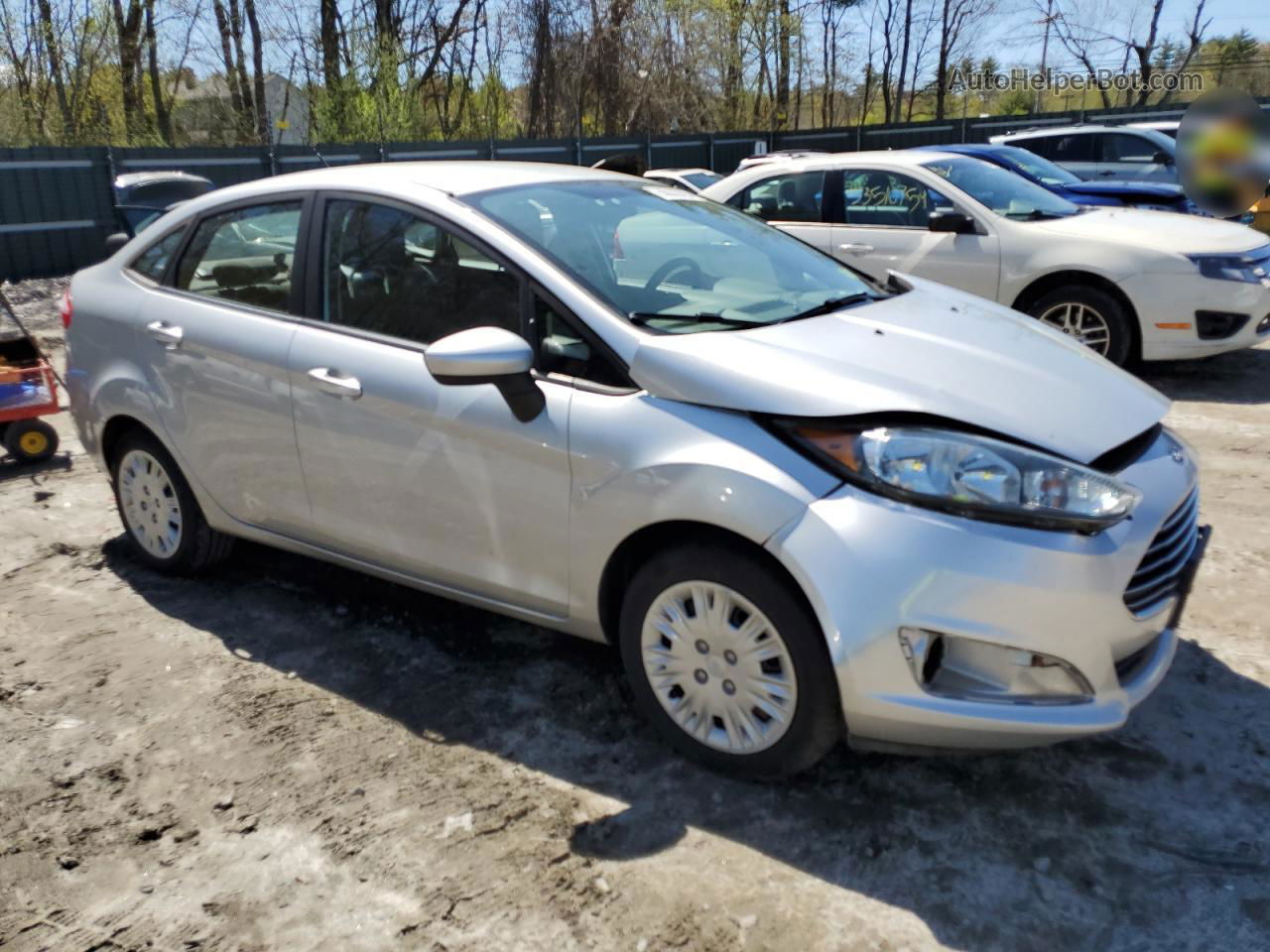 2017 Ford Fiesta S Silver vin: 3FADP4AJ8HM102964