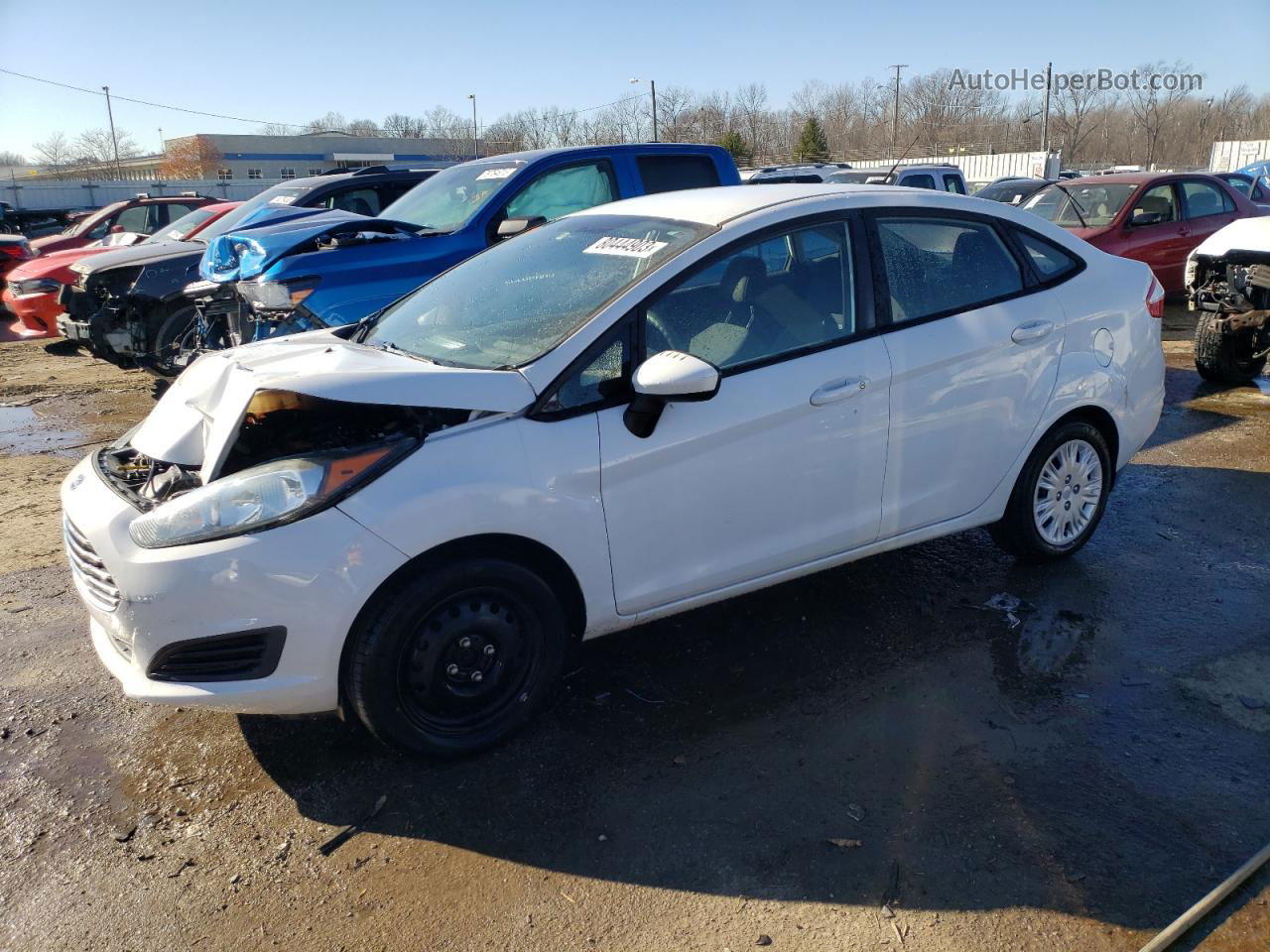 2017 Ford Fiesta S White vin: 3FADP4AJ8HM117738