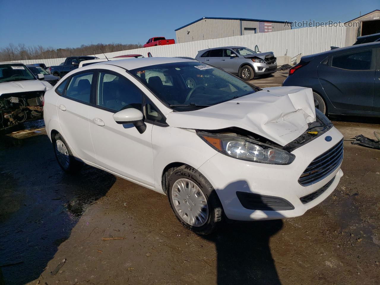 2017 Ford Fiesta S White vin: 3FADP4AJ8HM117738