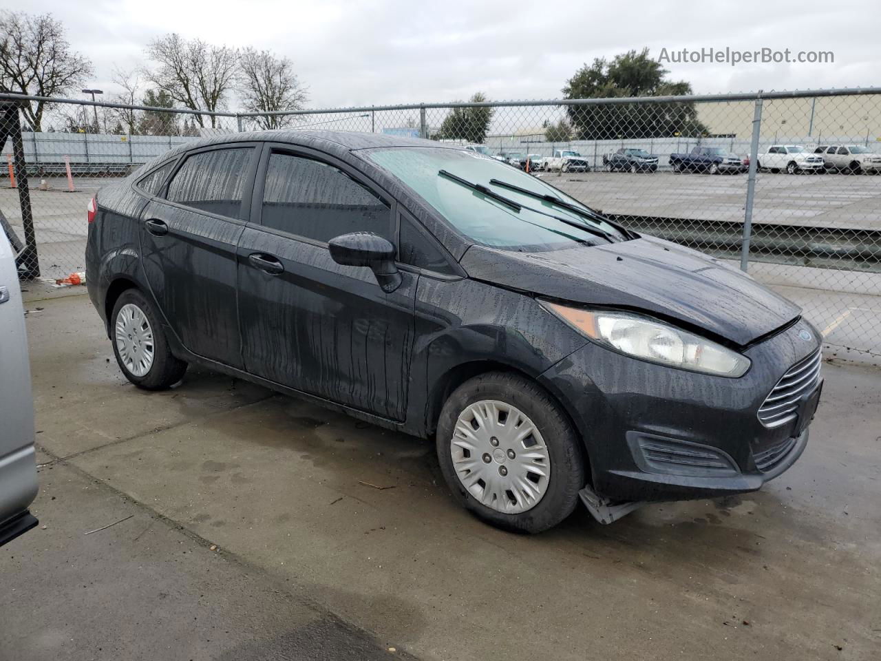 2017 Ford Fiesta S Black vin: 3FADP4AJ8HM130604