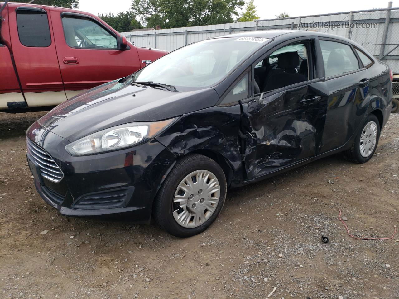 2017 Ford Fiesta S Черный vin: 3FADP4AJ8HM157222