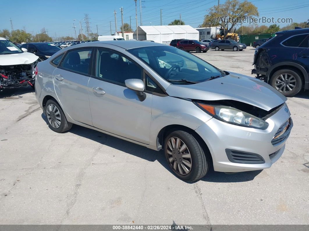 2017 Ford Fiesta S Silver vin: 3FADP4AJ9HM109373