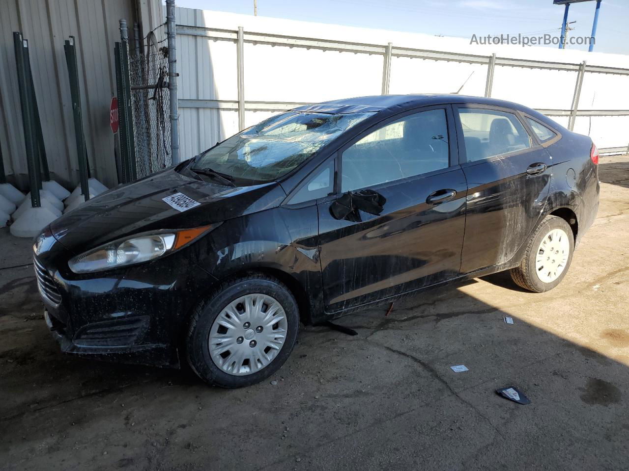 2017 Ford Fiesta S Black vin: 3FADP4AJ9HM117103