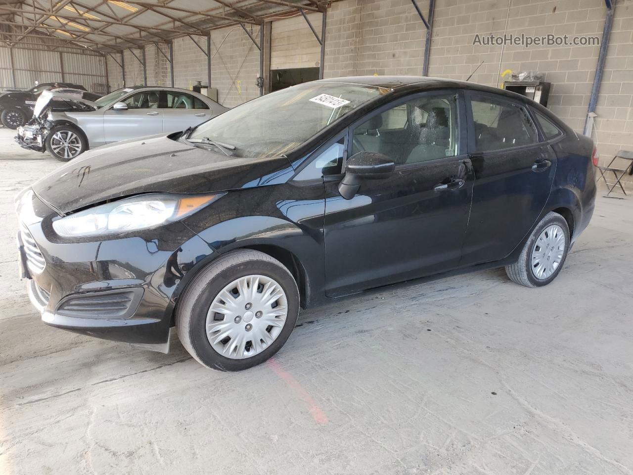 2017 Ford Fiesta S Черный vin: 3FADP4AJ9HM156208