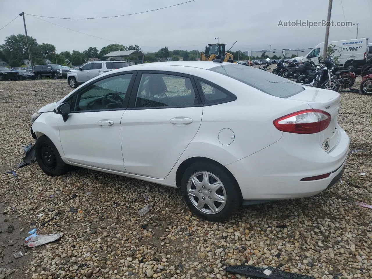 2019 Ford Fiesta S White vin: 3FADP4AJ9KM119389