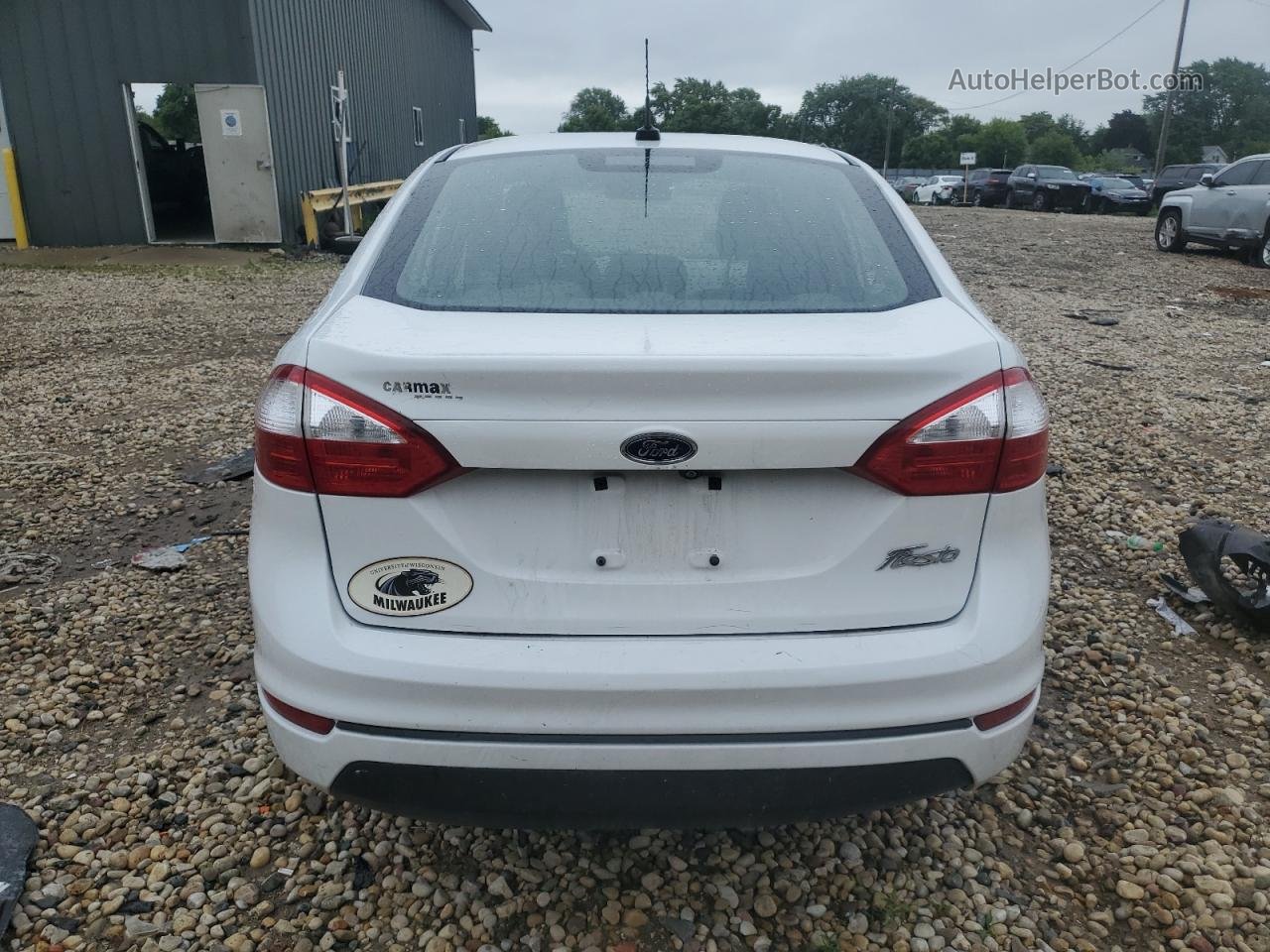 2019 Ford Fiesta S White vin: 3FADP4AJ9KM119389
