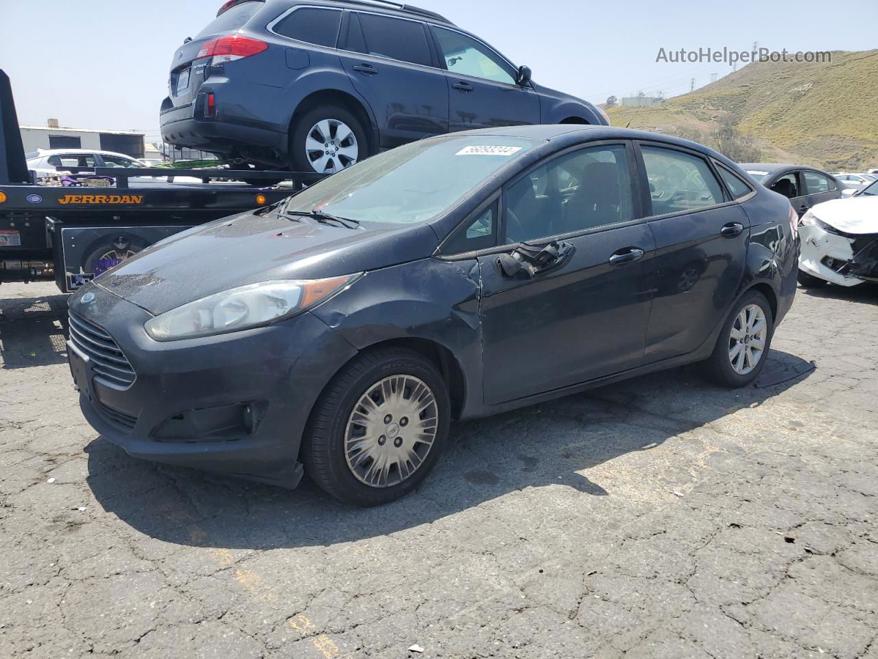 2015 Ford Fiesta S Black vin: 3FADP4AJXFM123747