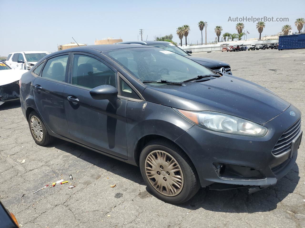 2015 Ford Fiesta S Black vin: 3FADP4AJXFM123747