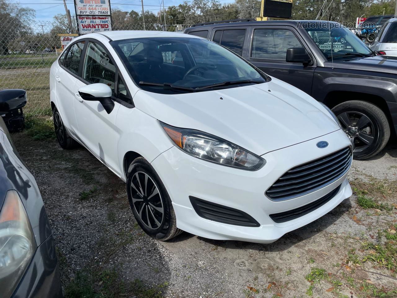 2016 Ford Fiesta S White vin: 3FADP4AJXGM204880