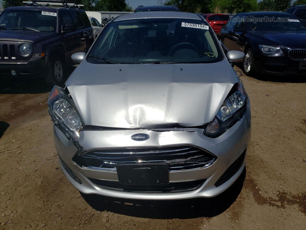 2017 Ford Fiesta S Silver vin: 3FADP4AJXHM109494