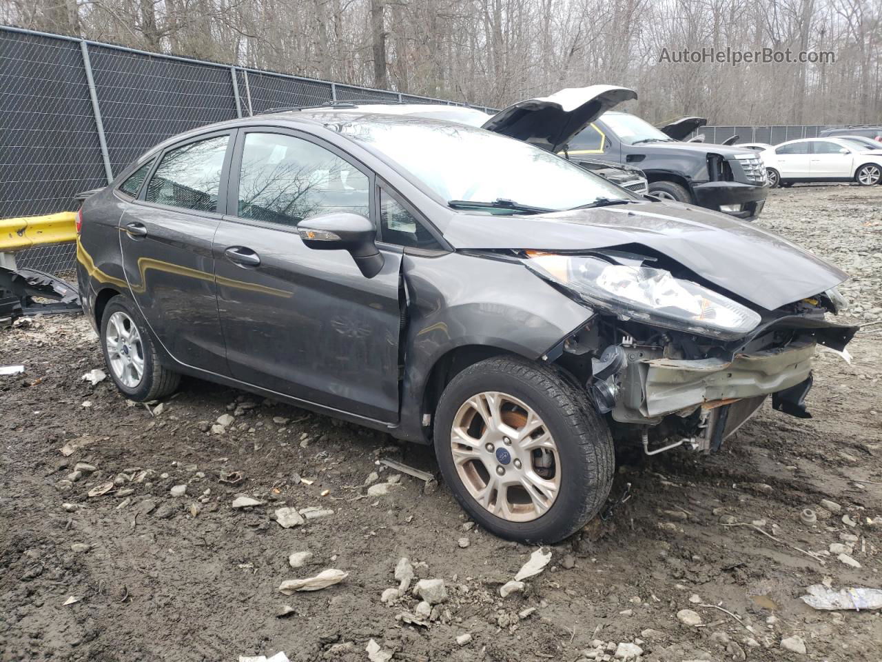 2015 Ford Fiesta Se Gray vin: 3FADP4BJ0FM218641