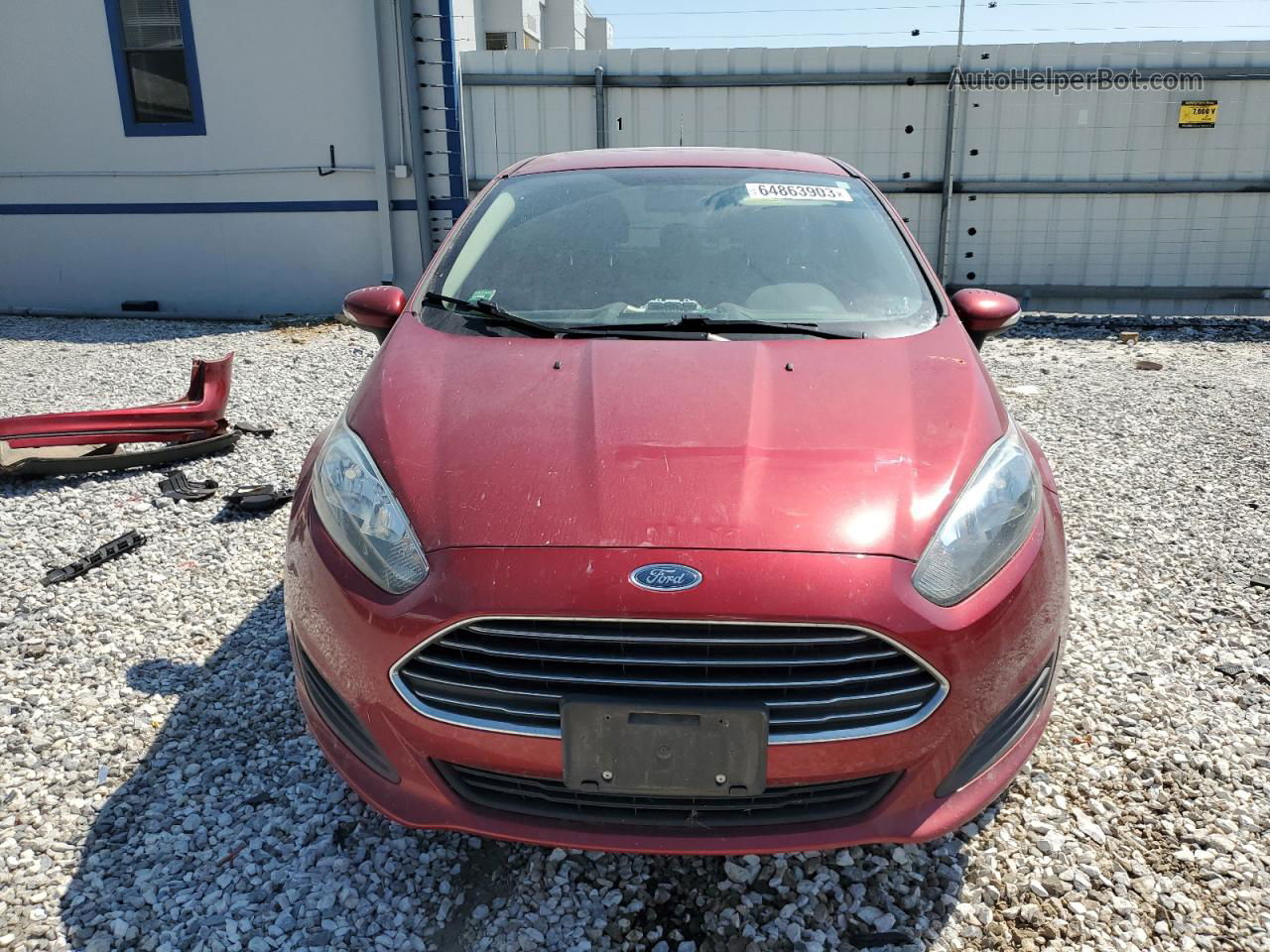 2016 Ford Fiesta Se Темно-бордовый vin: 3FADP4BJ0GM142386