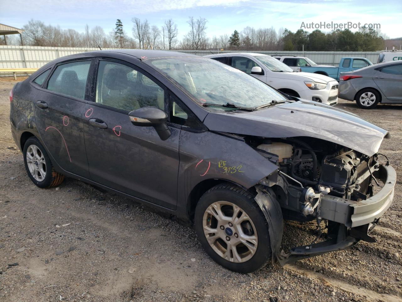 2016 Ford Fiesta Se Gray vin: 3FADP4BJ0GM188266