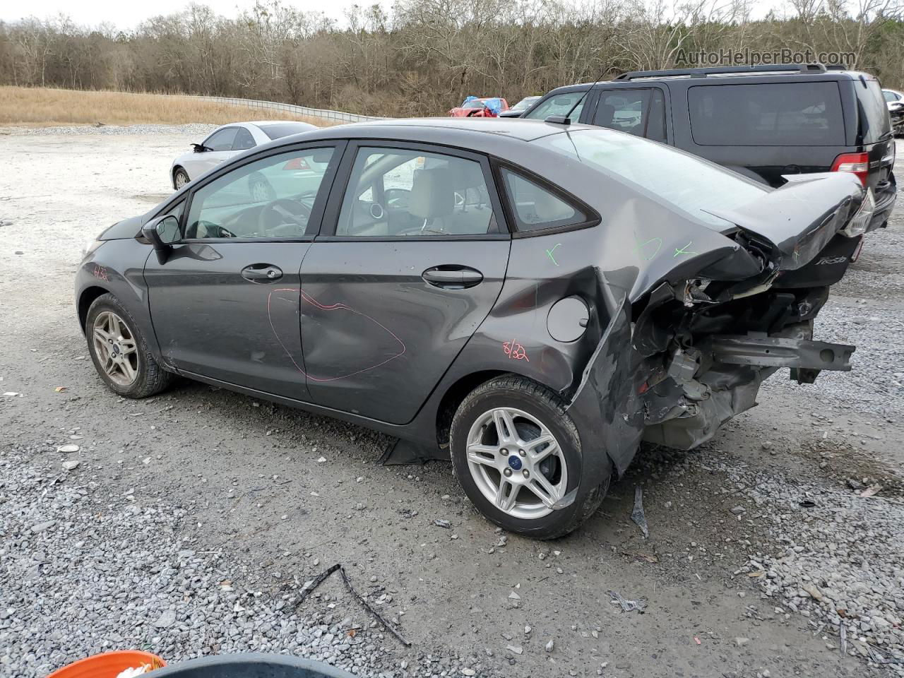 2017 Ford Fiesta Se Gray vin: 3FADP4BJ0HM119482