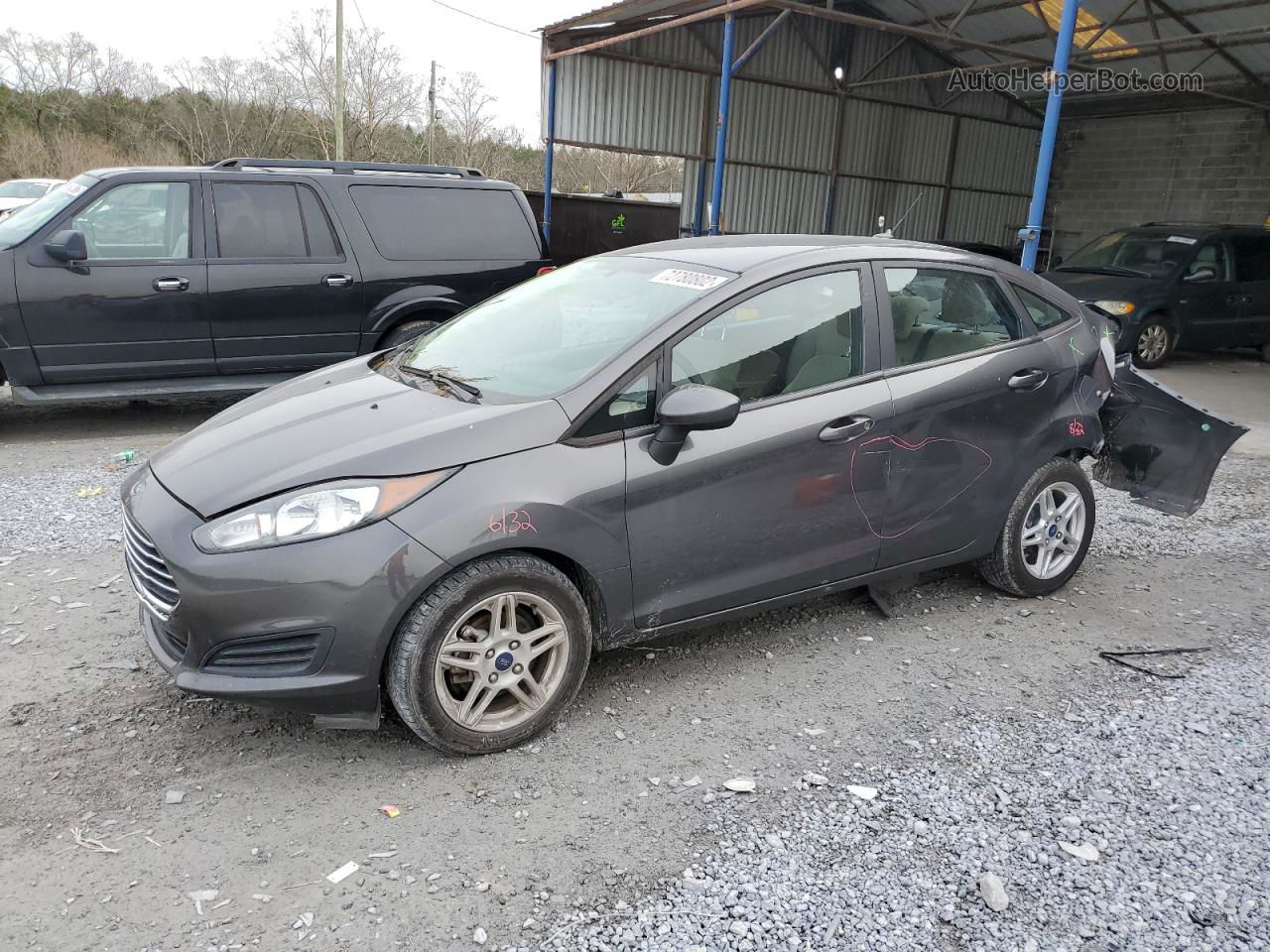 2017 Ford Fiesta Se Серый vin: 3FADP4BJ0HM119482