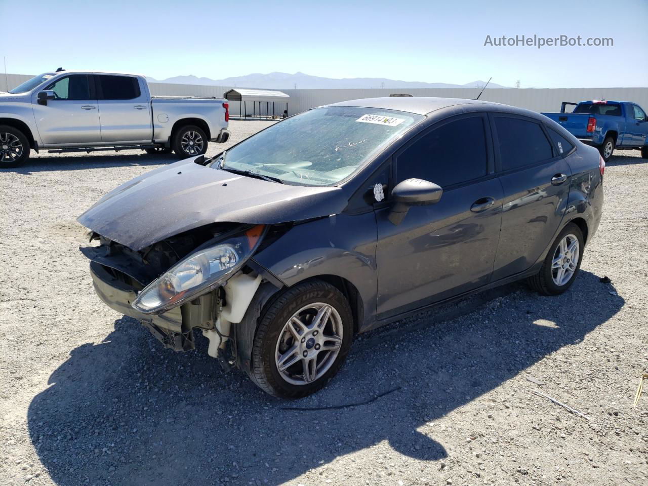 2017 Ford Fiesta Se Gray vin: 3FADP4BJ0HM125900