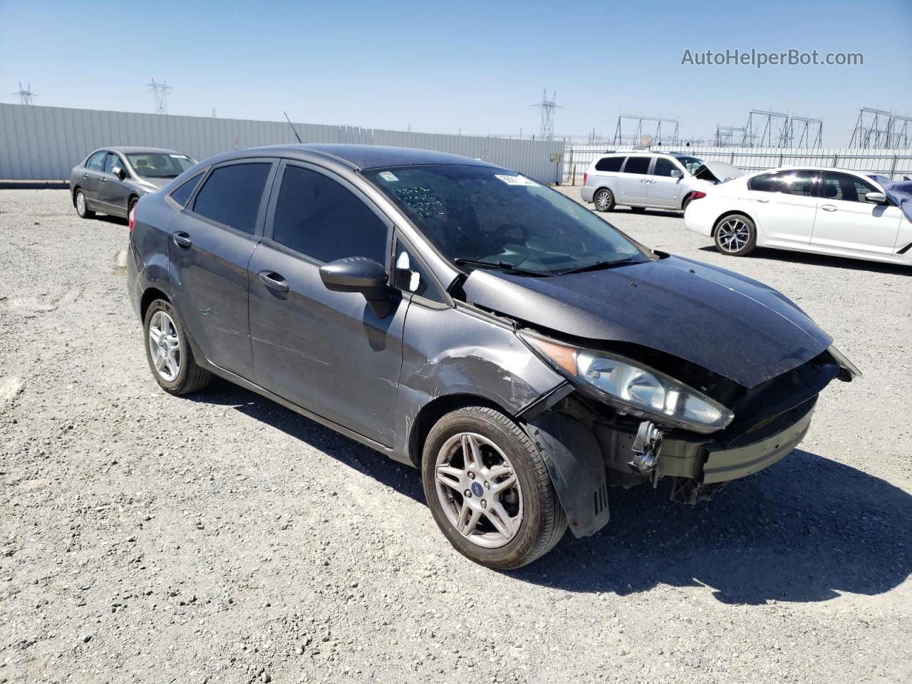 2017 Ford Fiesta Se Серый vin: 3FADP4BJ0HM125900