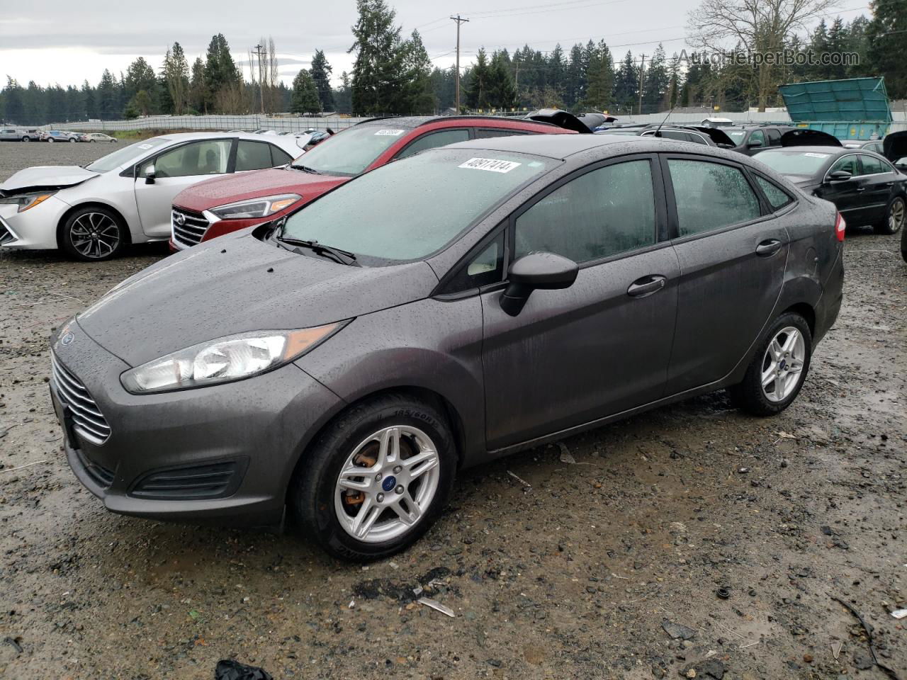 2017 Ford Fiesta Se Gray vin: 3FADP4BJ0HM140655