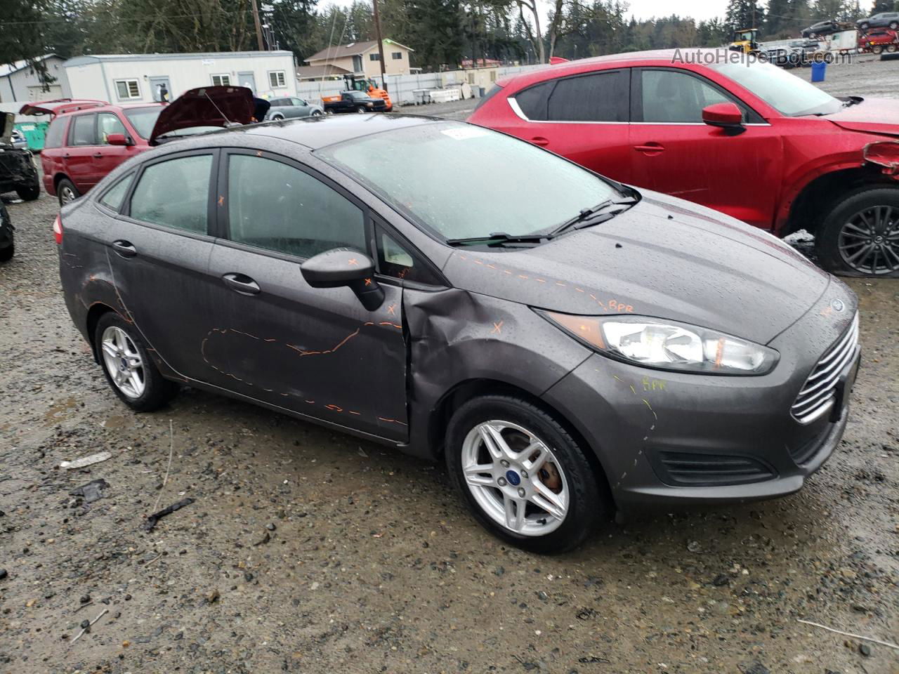 2017 Ford Fiesta Se Gray vin: 3FADP4BJ0HM140655