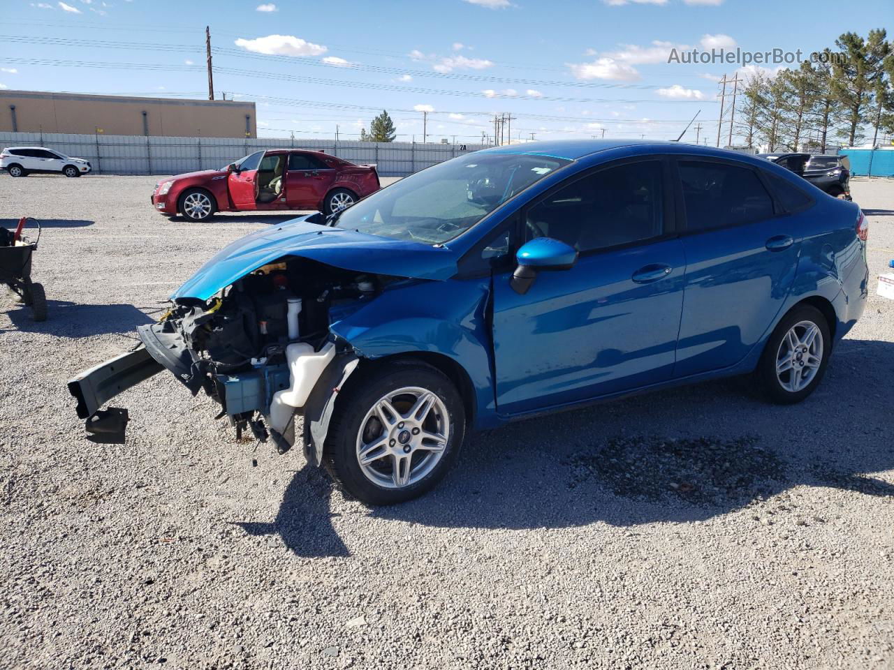 2017 Ford Fiesta Se Синий vin: 3FADP4BJ0HM144575