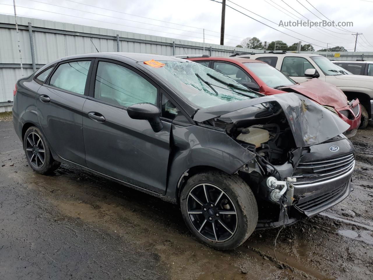 2017 Ford Fiesta Se Gray vin: 3FADP4BJ0HM167595