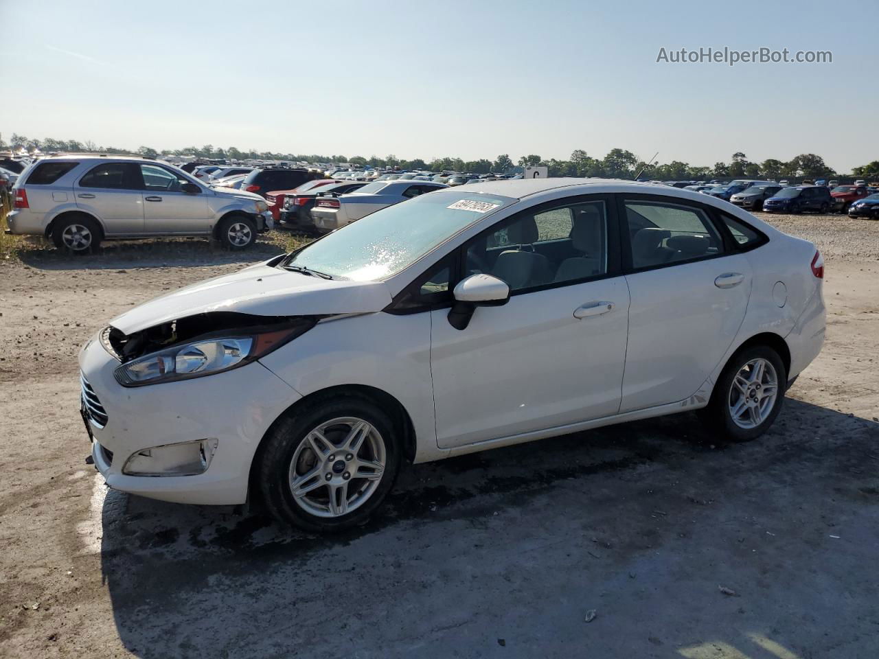 2019 Ford Fiesta Se White vin: 3FADP4BJ0KM108540