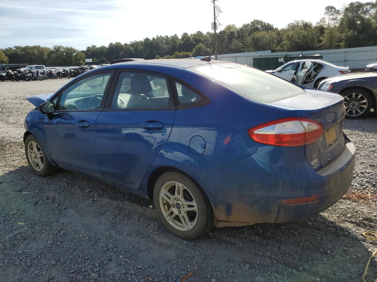 2019 Ford Fiesta Se Синий vin: 3FADP4BJ0KM117514