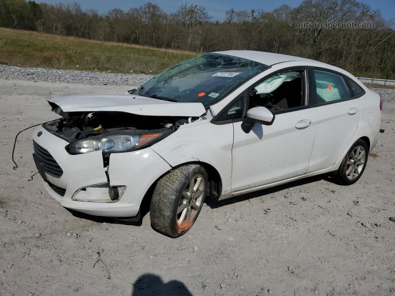 2019 Ford Fiesta Se White vin: 3FADP4BJ0KM123930