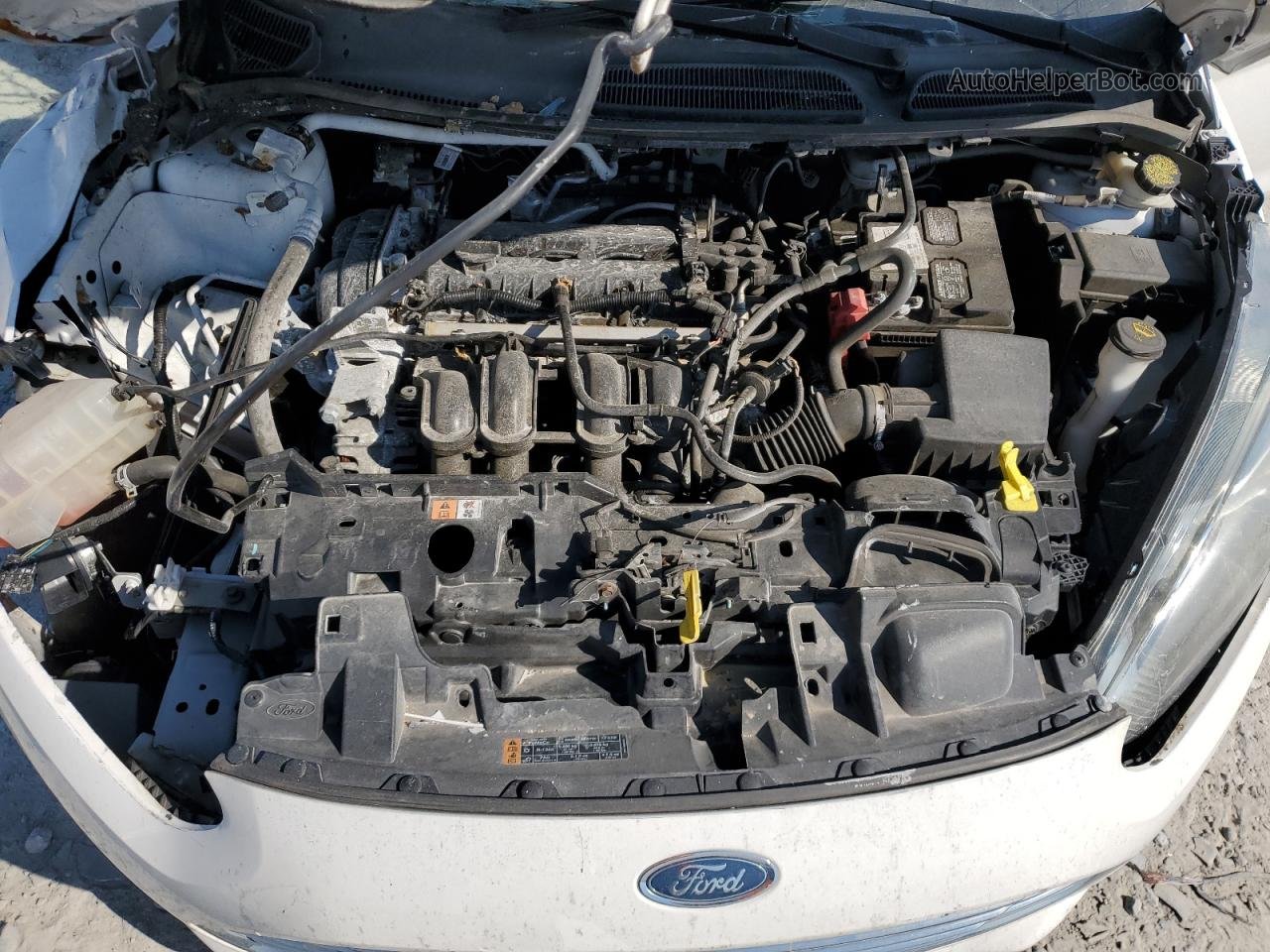 2019 Ford Fiesta Se White vin: 3FADP4BJ0KM123930