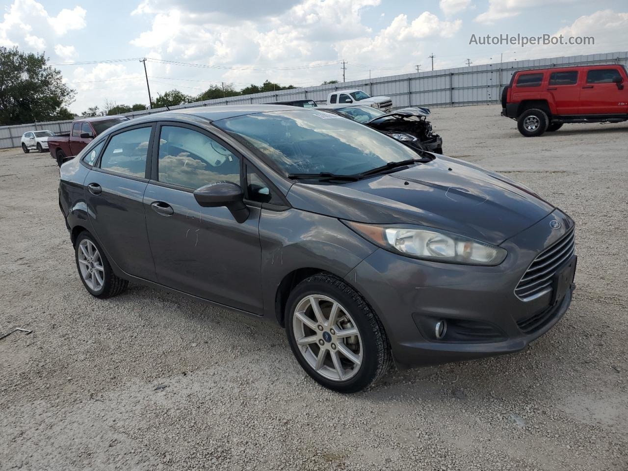 2019 Ford Fiesta Se Серый vin: 3FADP4BJ0KM165661