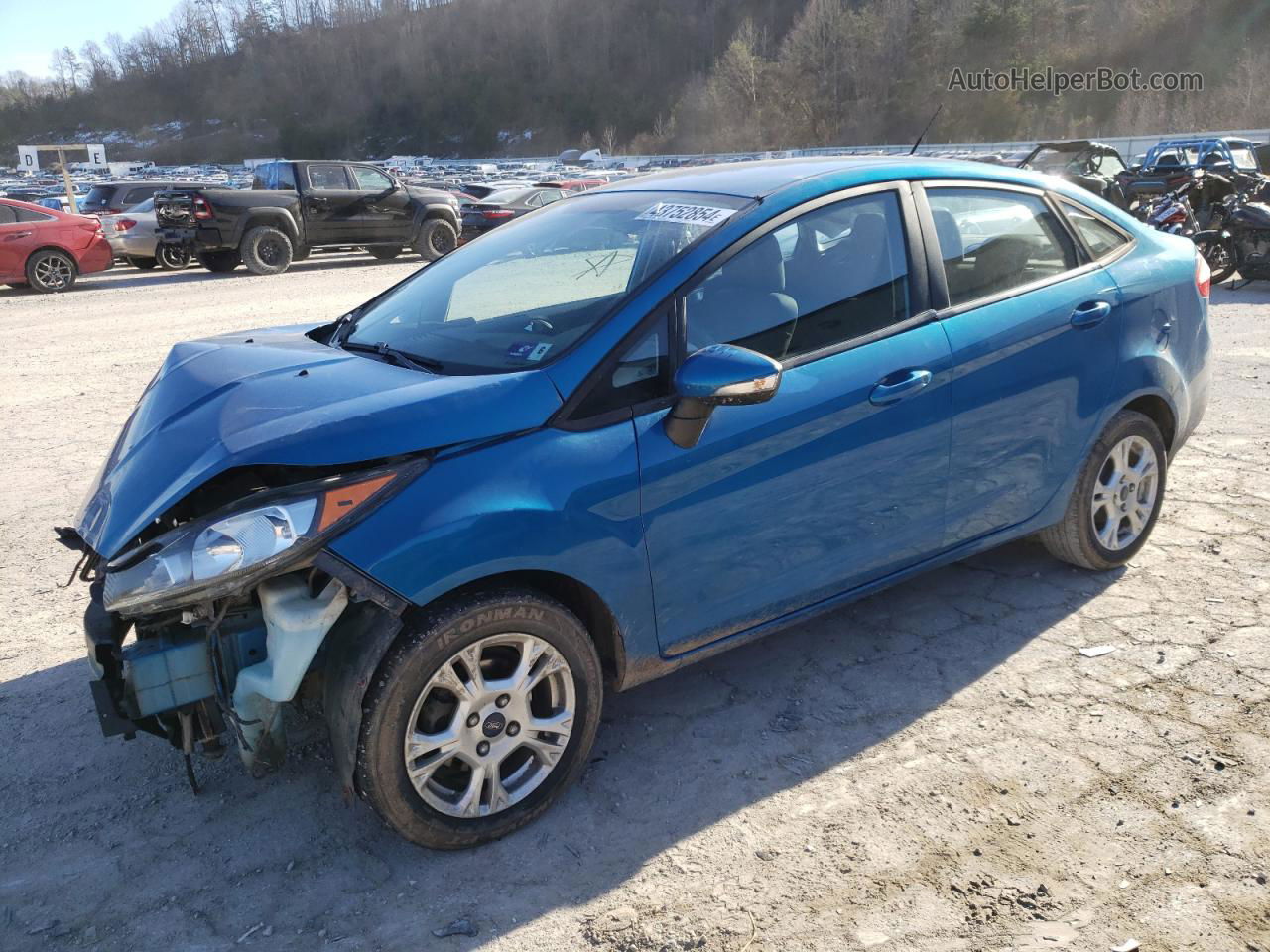 2015 Ford Fiesta Se Blue vin: 3FADP4BJ1FM224061