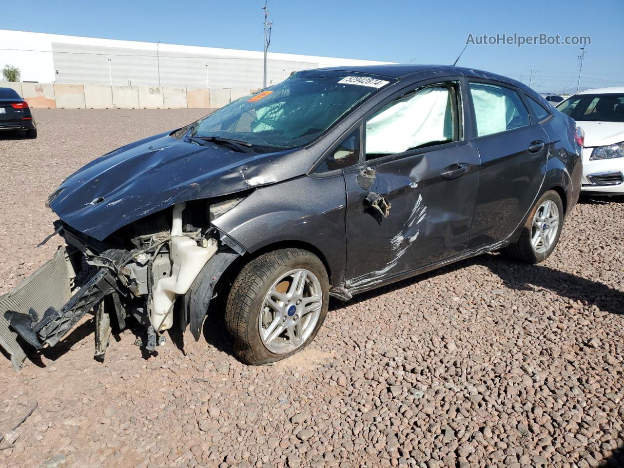 2017 Ford Fiesta Se Серый vin: 3FADP4BJ1HM140356