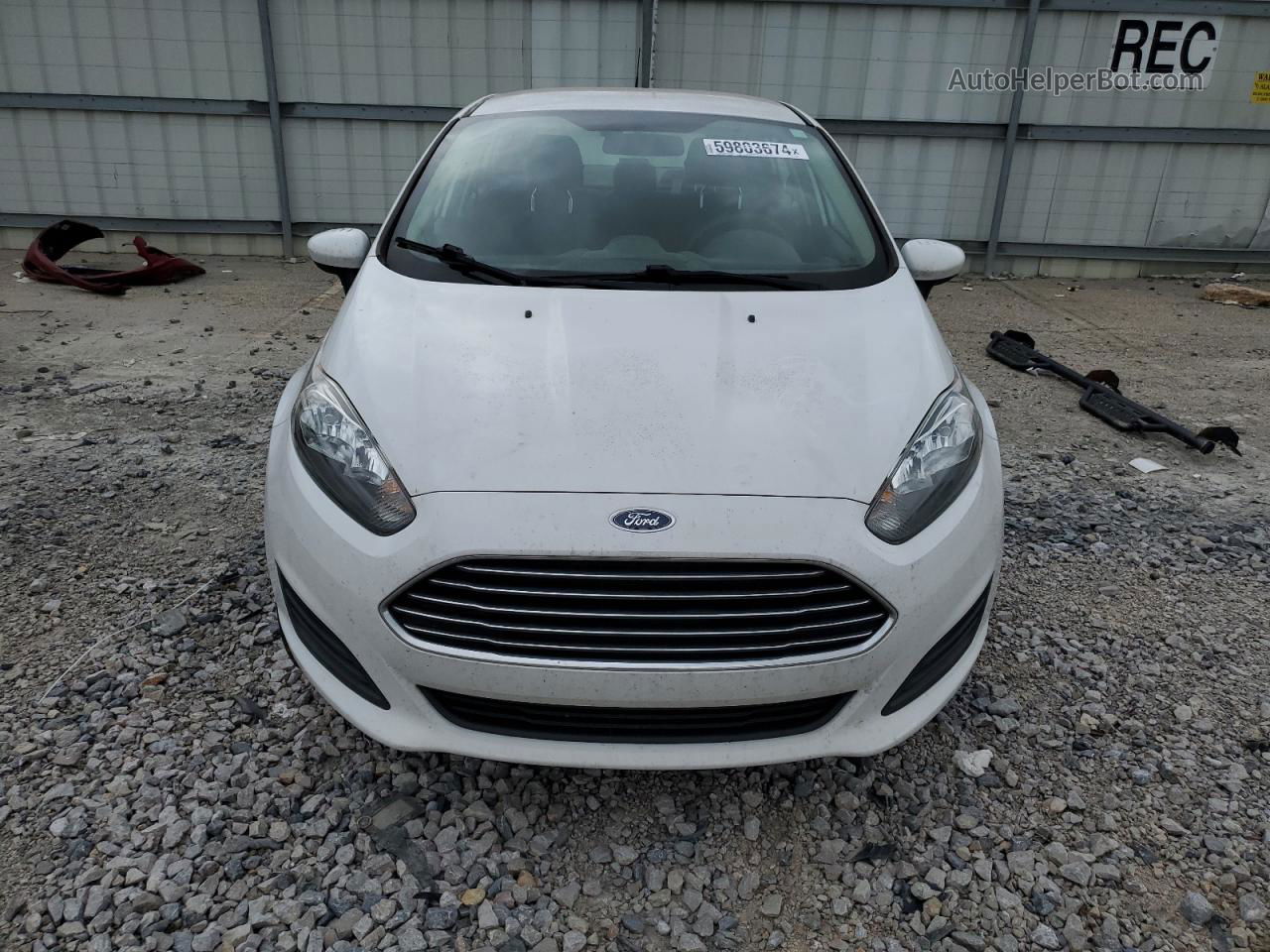 2019 Ford Fiesta Se White vin: 3FADP4BJ1KM103945