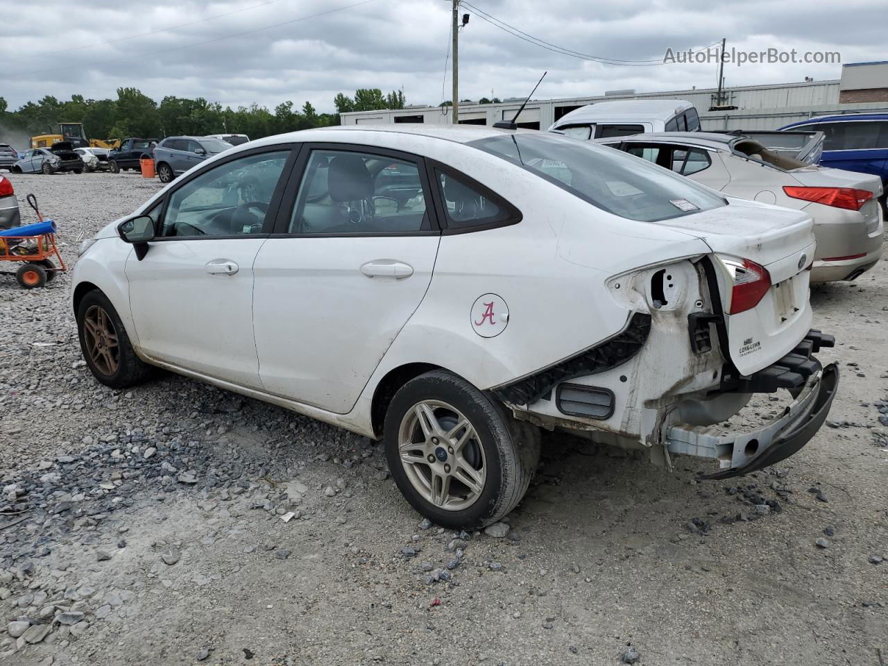 2019 Ford Fiesta Se White vin: 3FADP4BJ1KM103945