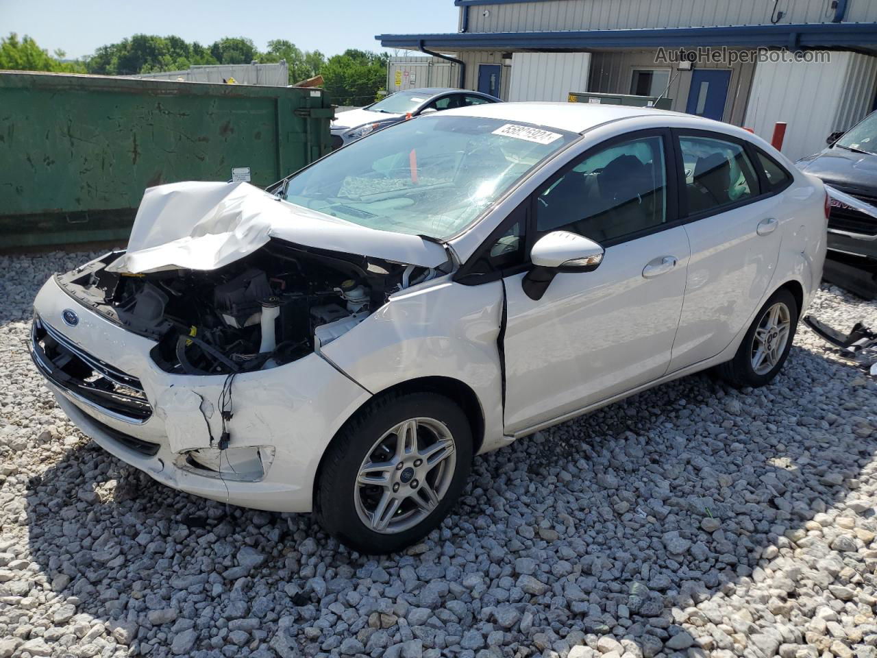 2019 Ford Fiesta Se White vin: 3FADP4BJ1KM119725