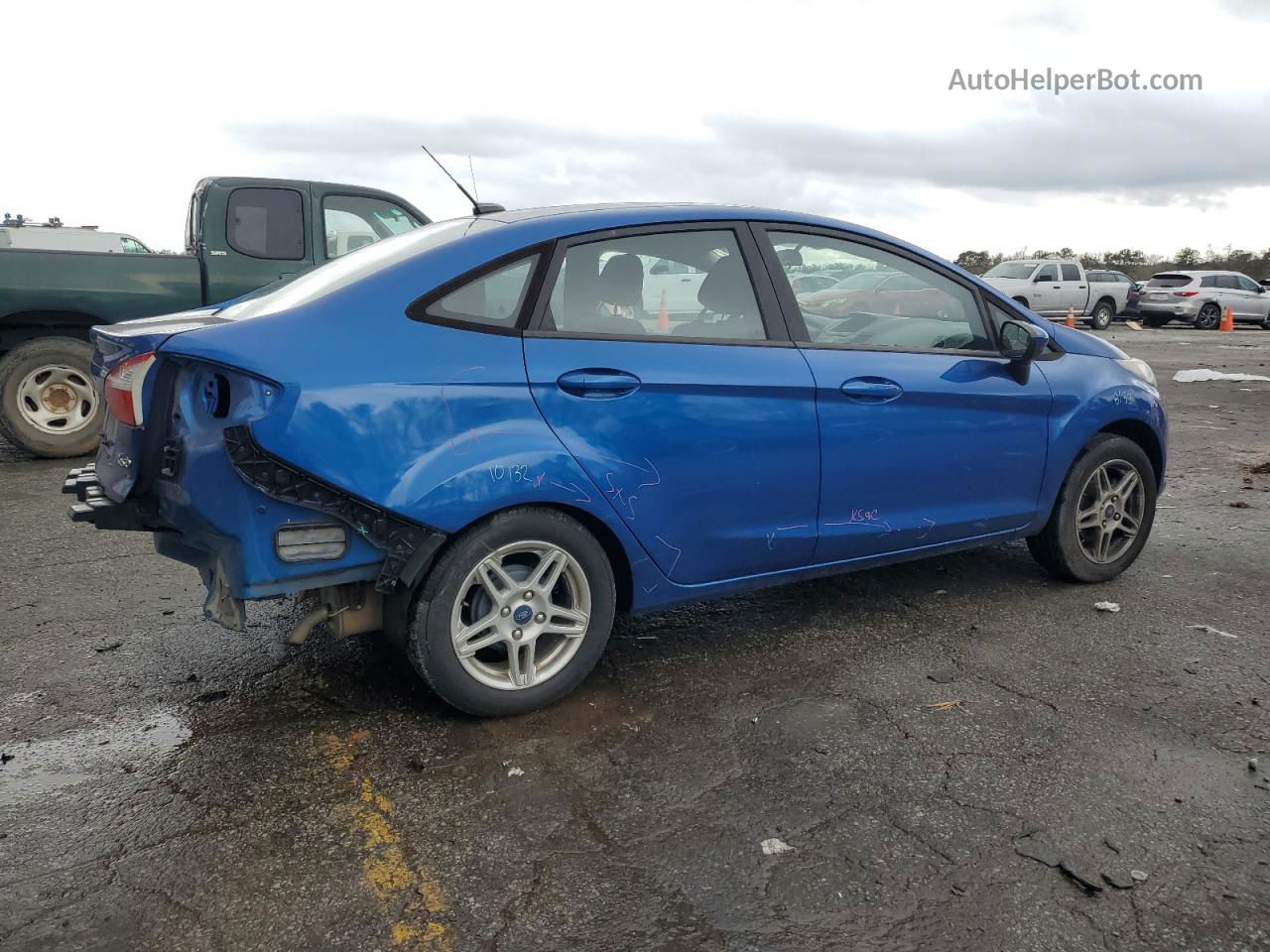 2019 Ford Fiesta Se Blue vin: 3FADP4BJ1KM140395