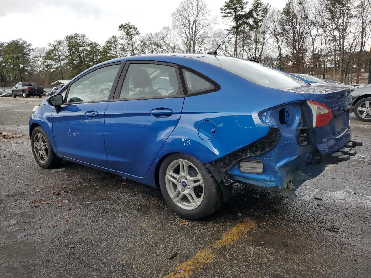 2019 Ford Fiesta Se Синий vin: 3FADP4BJ1KM140395