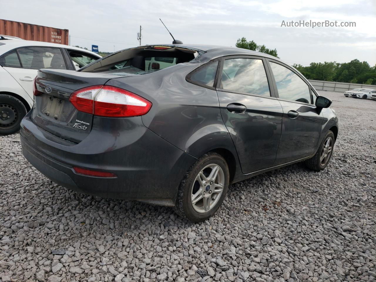 2019 Ford Fiesta Se Gray vin: 3FADP4BJ1KM140431