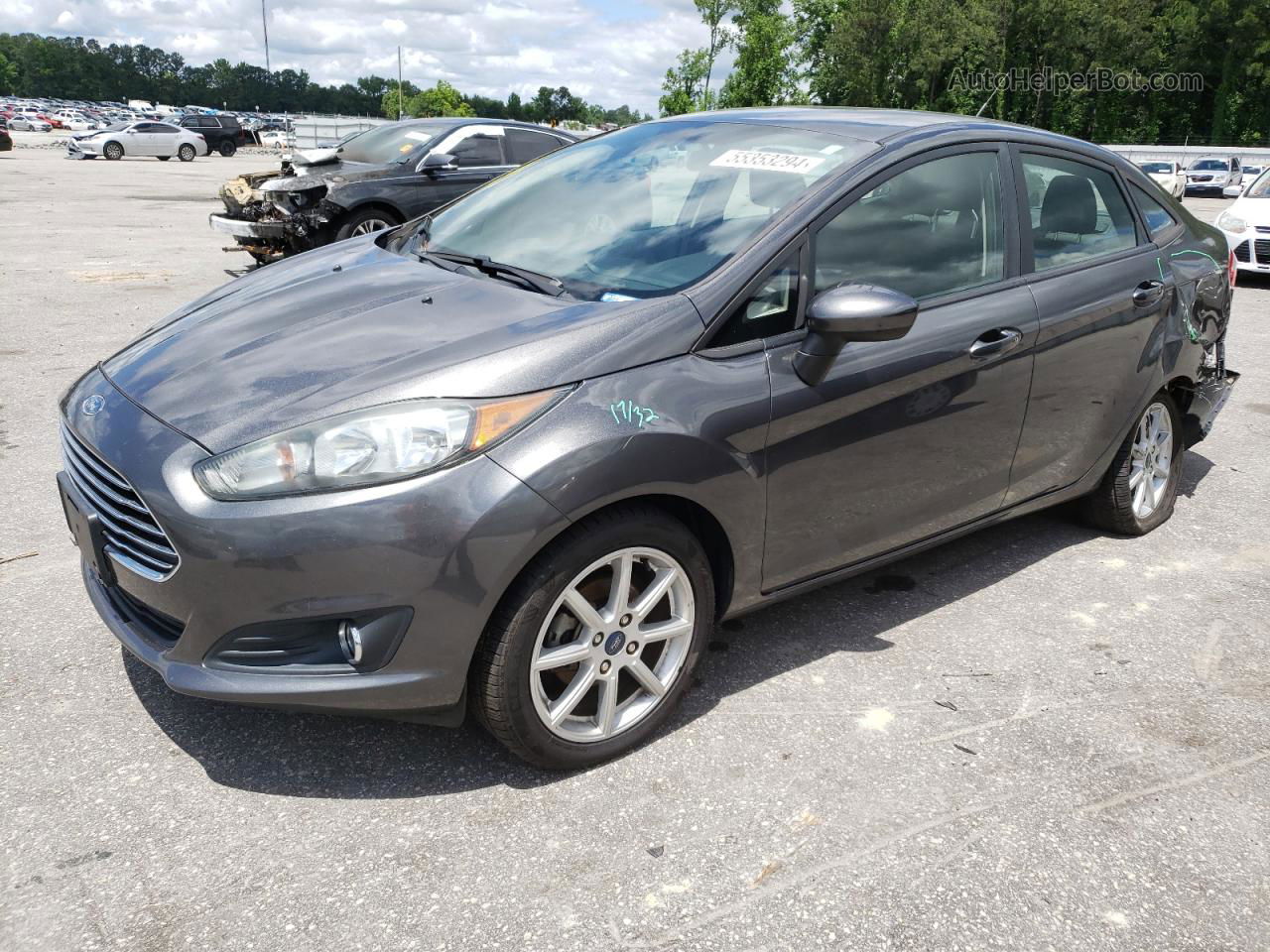 2019 Ford Fiesta Se Gray vin: 3FADP4BJ1KM148951