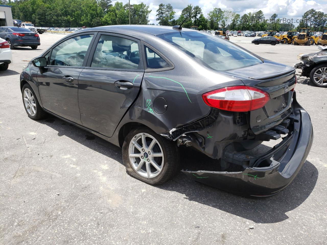 2019 Ford Fiesta Se Gray vin: 3FADP4BJ1KM148951