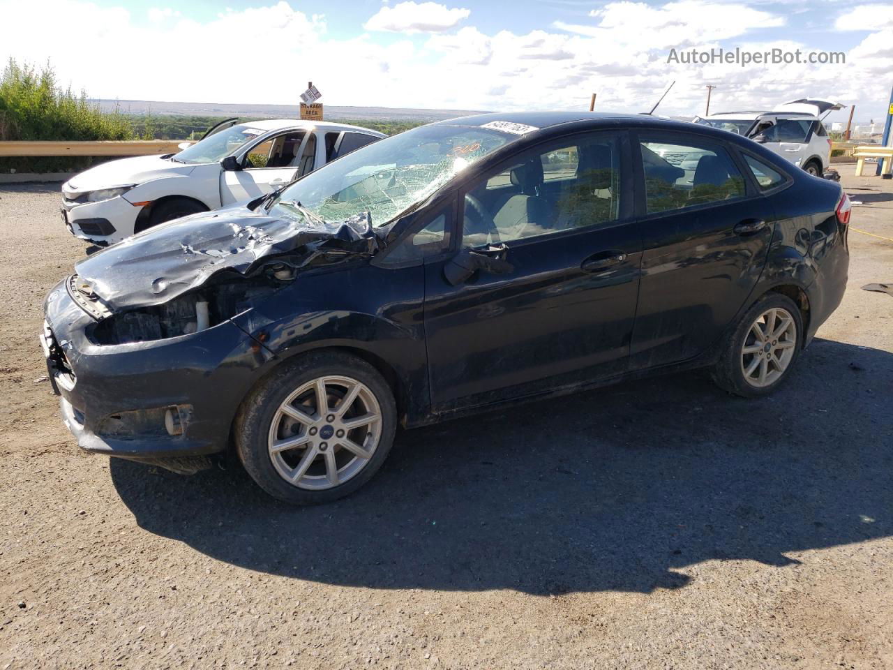 2019 Ford Fiesta Se Черный vin: 3FADP4BJ1KM149386